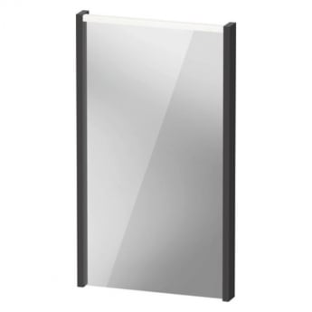 Duravit D-Code LED Bathroom Mirror 700mm H x 400mm W - Matt Graphite