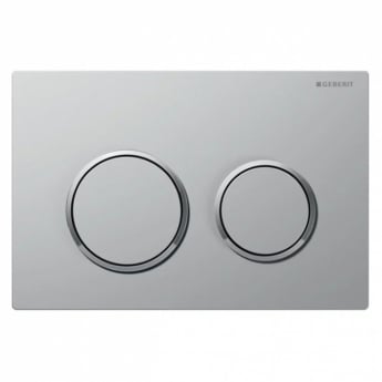 Geberit Kappa21 Dual Flush Plate - Matt Chrome Plated/Gloss Chrome Plated