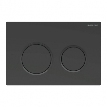 Geberit Omega20 Dual Flush Plate - Matt Black/Black