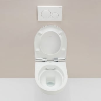 Geberit Selnova Rimless Wall Hung Toilet With - Quick Release Soft Close Seat