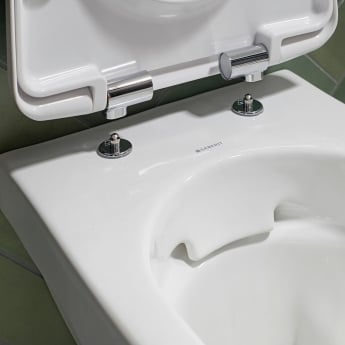 Geberit Selnova Rimless Wall Hung Toilet With - Quick Release Soft Close Seat