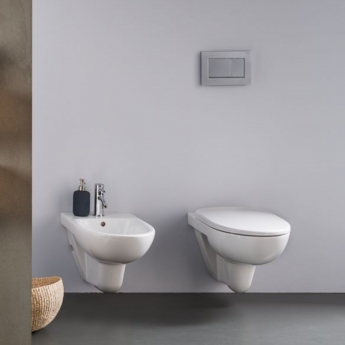 Geberit Selnova Wall Hung Toilet with Flush Rim - Standard Seat