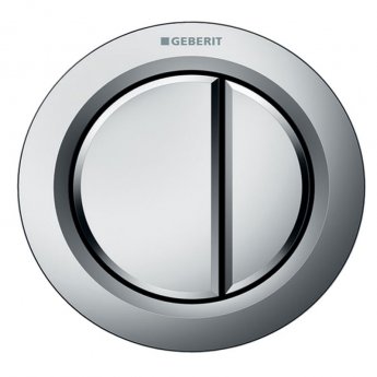 Geberit Type 01 Pneumatic Dual Flush Plate Button for Concealed Cistern - Matt Chrome