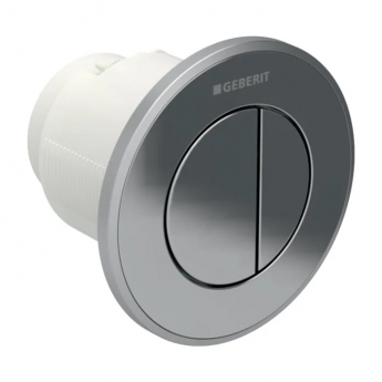 Geberit Type 10 Pneumatic Dual Flush Plate Button for 120mm and 150mm Cistern - Matt/Gloss Chrome
