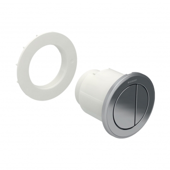 Geberit Type 10 Pneumatic Dual Flush Plate Button for Concealed Cistern - Gloss / Matt Chrome