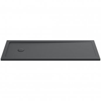 Nuie Pearlstone Grey Slate Effect Bath Replacement Rectangular Shower Tray 1700mm x 700mm