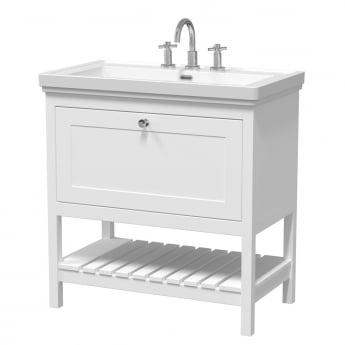 Hudson Reed Bexley 800mm 1-Drawer Floor Standing Vanity Unit