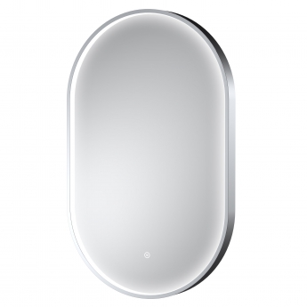 Hudson Reed Columba Polished Chrome Framed Bathroom Mirror with Touch Sensor 800mm H x 500mm W
