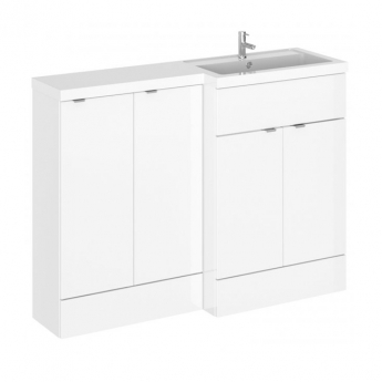 Hudson Reed Fusion RH Combination Unit with 300mm Base Unit - 1200mm Wide - Gloss White