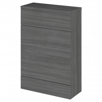 Hudson Reed Fusion Compact WC Unit with Coloured Worktop 600mm Wide - Anthracite Woodgrain