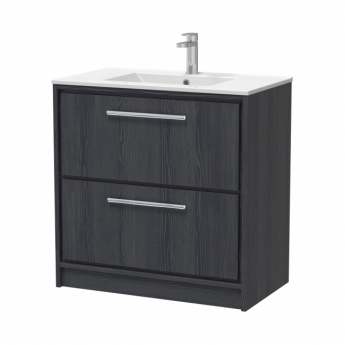 Hudson Reed Lille 800mm 2-Drawer Floor Standing Vanity Unit with Ceramic Basin