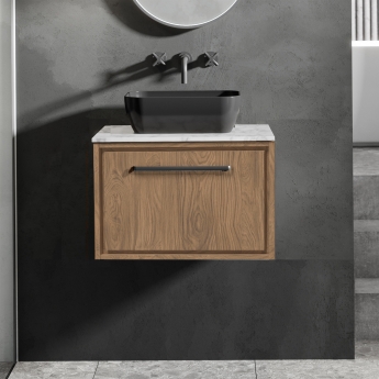 Hudson Reed Lille 600mm 1-Drawer Wall Hung Vanity Unit with Countertop