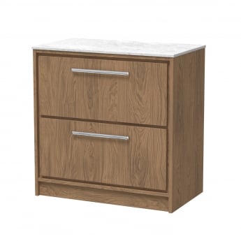 Hudson Reed Lille 800mm 2-Drawer Floor Standing Vanity Unit with Countertop