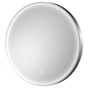 Hudson Reed Mensa Chrome Framed Bathroom Mirror with Touch Sensor 600mm Diameter
