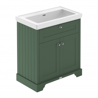 Hudson Reed Old London Floor Standing Vanity Unit with 0TH Classic Basin 800mm Wide - Hunter Green