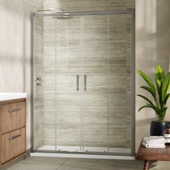 Hudson Reed Pacific Double Sliding Shower Door - 6mm Glass