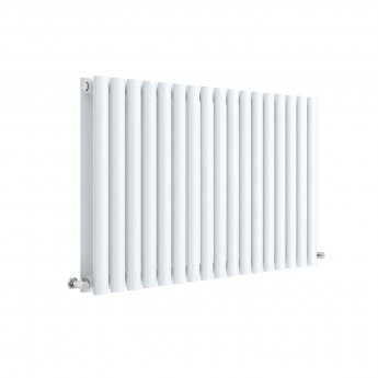 Hudson Reed Revive Double Designer Horizontal Radiator 600mm H x 992mm W - High Gloss White