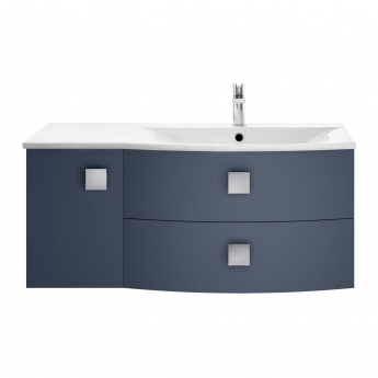 Hudson Reed Sarenna RH Wall Hung Vanity Unit and Basin 1000mm Wide - Mineral Blue