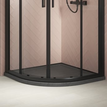 Pearlstone Grey Slate Effect 40mm Quadrant Shower Tray