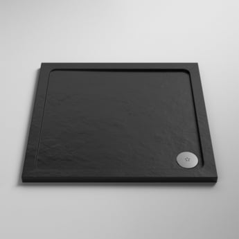 Pearlstone Grey Slate Effect 40mm Square Shower Tray