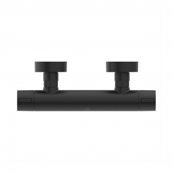 Ideal Standard Ceratherm ALU+ Thermostatic Bar Shower Valve Bottom Outlet - Silk Black