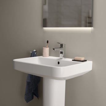 Ideal Standard I.Life B Basin and Full Pedestal 600mm Wide - 1 Tap Hole