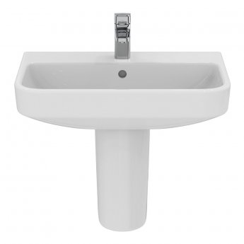 Ideal Standard I.Life S Compact Basin and Semi Pedestal 600mm Wide - 1 Tap Hole