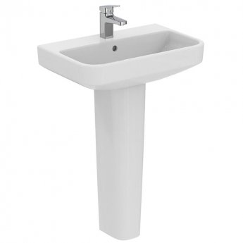 Ideal Standard I.Life S Compact Basin and Full Pedestal 600mm Wide - 1 Tap Hole