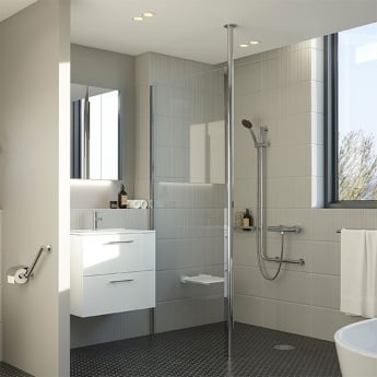 Impey Supreme 2000mm Wet Room Glass Shower Screen