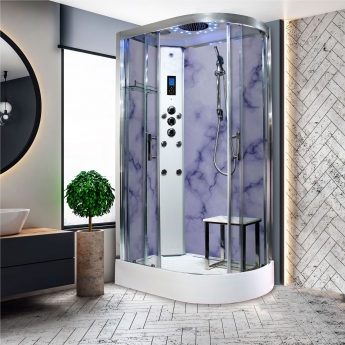 Insignia Marble Edition Offset Quadrant Non-Steam Shower Cabin