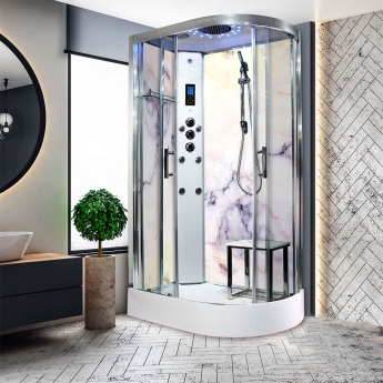 Insignia Marble Edition Offset Quadrant Non-Steam Shower Cabin