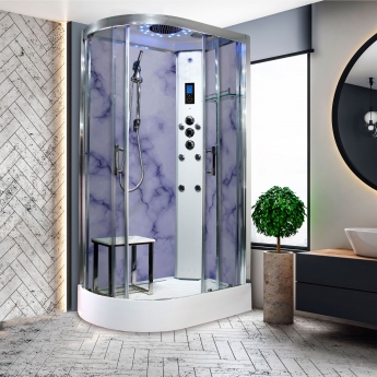 Insignia Marble Edition Offset Quadrant Non-Steam Shower Cabin