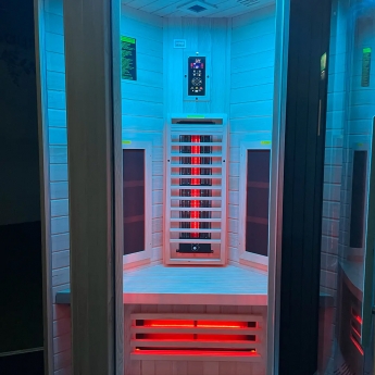 Insignia Far Infrared Quadrant Indoor Sauna Cabin 1000mm x 1000mm - 5mm Glass