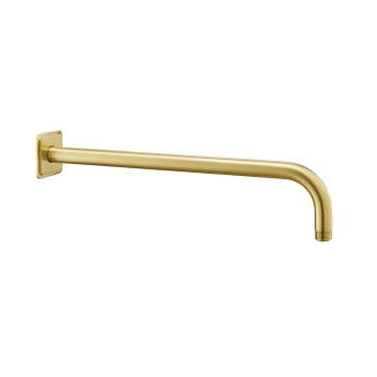JTP Grosvenor Round Wall Mounted Shower Arm 400mm Length - Brushed Brass