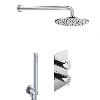 JTP Kio Dual Concealed Mixer Shower with Shower Handset + Fixed Head