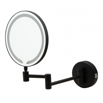 JTP Zoom LED Magnifying Makeup Mirror - Matt Black