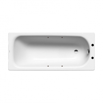 Kaldewei Eurowa Anti-Slip Rectangular Steel Bath with Grip Holes 1700mm x 700mm - 2 Tap Hole