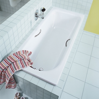 Kaldewei Saniform Plus Steel Enamel Bath with Twin Grips 1700mm x 750mm 2TH (inc Leg Set)