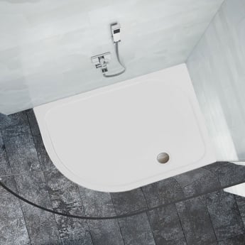 Merlyn MStone 50mm Offset Quadrant Shower Tray