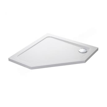 Mira Flight Low Pentagonal Shower Tray with Waste 900mm X 900mm - Flat Top