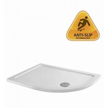 MX Elements Offset Quadrant Anti-Slip Shower Tray with Waste 1000mm x 800mm Right Handed