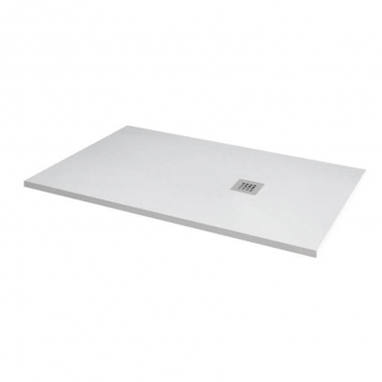 MX Minerals Ice White Slate Effect Rectangular Shower Tray 1000mm x 800mm