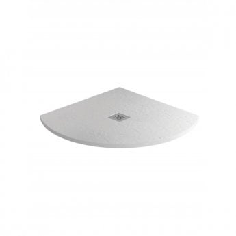 MX Minerals Ice White Slate Effect Quadrant Shower Tray 800mm x 800mm