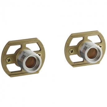 Nuie Fast-Fit Bar Shower Valve Fixings, Pair, Chrome