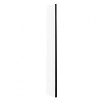 Nuie Wet Room Fixed Return Panel 1850mm High x 215mm Wide 8mm Glass - Matt Black