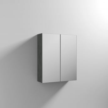 Arno Woodgrain 600mm 2-Door Mirrored Bathroom Cabinet