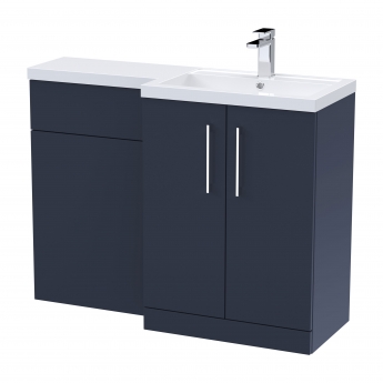 Nuie Arno RH Combination Unit with L-Shape Basin 1100mm Wide - Midnight Blue