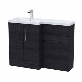 Arno Woodgrain 1100mm Combination Vanity Basin and Toilet Unit