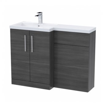 Arno Woodgrain 1100mm Combination Vanity Basin and Toilet Unit