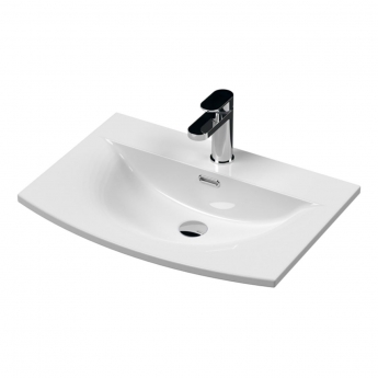 Nuie Arno Wall Hung 2-Door Vanity Unit with Basin-4 600mm Wide - Satin Anthracite